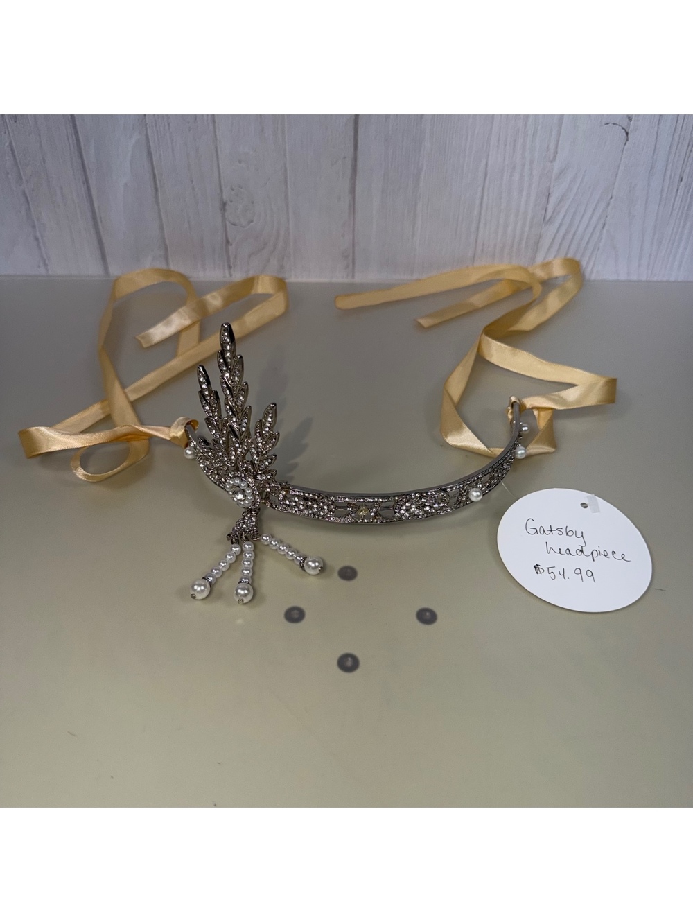 NWT Gatsby Rhinestone Pearl Flapper Headpiece